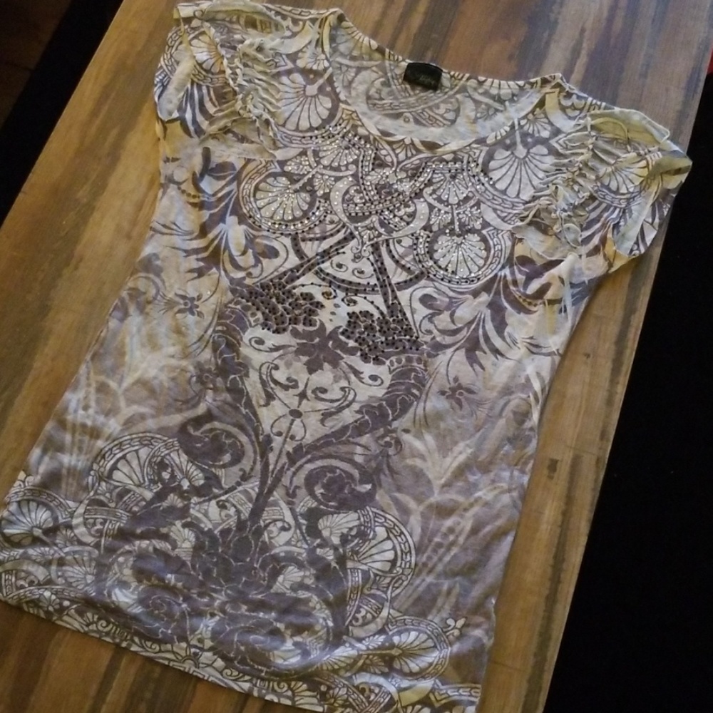 Printed Embellished Daytrip Top